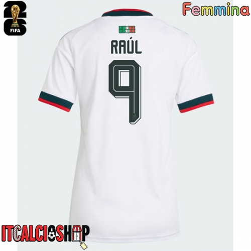 Messico Raul Jimenez #9 Seconda Maglia Femmina Mondiali 2026 Manica Corta